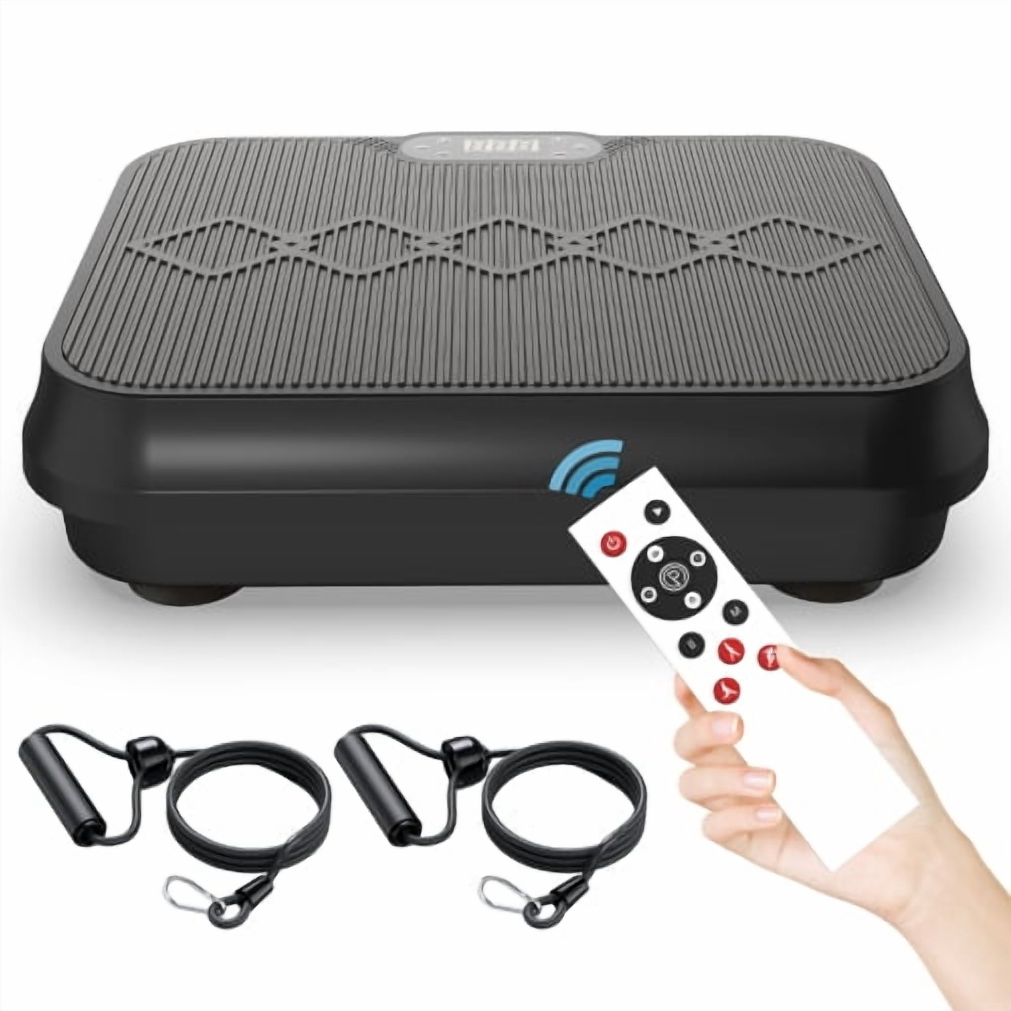 Vibration Plate Exercise Machine, Full Body Fitness Platform with Remote Control, Resistance Bands, for Home Gym