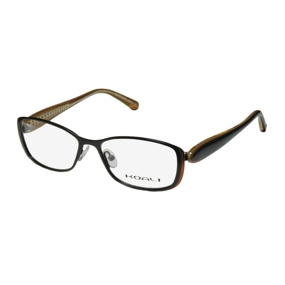 NEW KOALI 7187K WOMENS/LADIES DESIGNER FULL-RIM BLACK / COPPER FRAME DEMO LENSES 50-15-130 EYEGLASSES/EYEWEAR