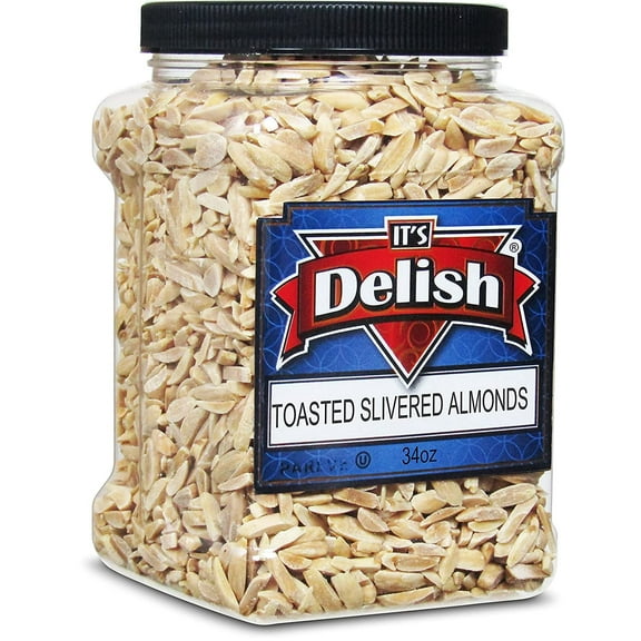 Gourmet Toasted Slivered Almonds by It's Delish  40 OZ 2.5 lbs Bulk Reusable Jumbo Container - Premium Oven Fresh Dry Roasted  Healthy Snack, Topping for Salad, Desserts & Yogurt  Kosher...