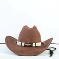 thumbnail image 4 of Chapeau de Cowboy Western Classique pour l'Extérieur, Tous les Jours, Soleil en Plein Air, Couvre-Chef Style Jazz à la Mode, 4 of 6