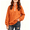 Orange #131, variant on Kids' Sweatshirt Quarter-Zip Stand Collar Long Sleeve Casual Pullover Basic Comfortable Solid Color Fall Top