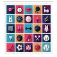 thumbnail image 3 of Ambesonne Sports Shower Curtain, Bowling Collage, 69"Wx75"L, Navy Purple, 3 of 5