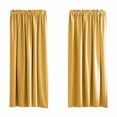 thumbnail image 3 of Xuniizn Blackout Curtains for Bedroom Thermal Insulated - 100%Polyester Black Out Curtains 2 Panels Set Room Darkening Window Curtains for Living Room, Gold, 3 of 4
