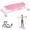 White and Pink, variant on SHOUFTW Adult Balance Board with Resistance Bands, Built-in LCD Display, 300 Lbs Load, Portable Ski Trainer for Full-Body Home & Gym Workouts,White and Pink