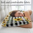 thumbnail image 5 of Spring Gnomes Throw Pillow Covers, Botanical Budding Sunflowers Buffalo Plaid Soft Breathable Pillow Cases with Invisible Zipper, Toddler Pillowcases for Couch Bed Sofa Chair 12x20 Inches, 5 of 9