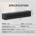 thumbnail image 2 of PEDAL POWER Guitar Pedal Power Guitar Effector Power Supply 8 Isolated DC Output Guitar Effect Pedal Guitar Accessories, 2 of 6