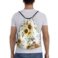 thumbnail image 2 of Bingfone Sunflowers Leaves And Birds Drawstrings Backpacks Bags For Men Women Gym Drawstrings Bag, 2 of 9