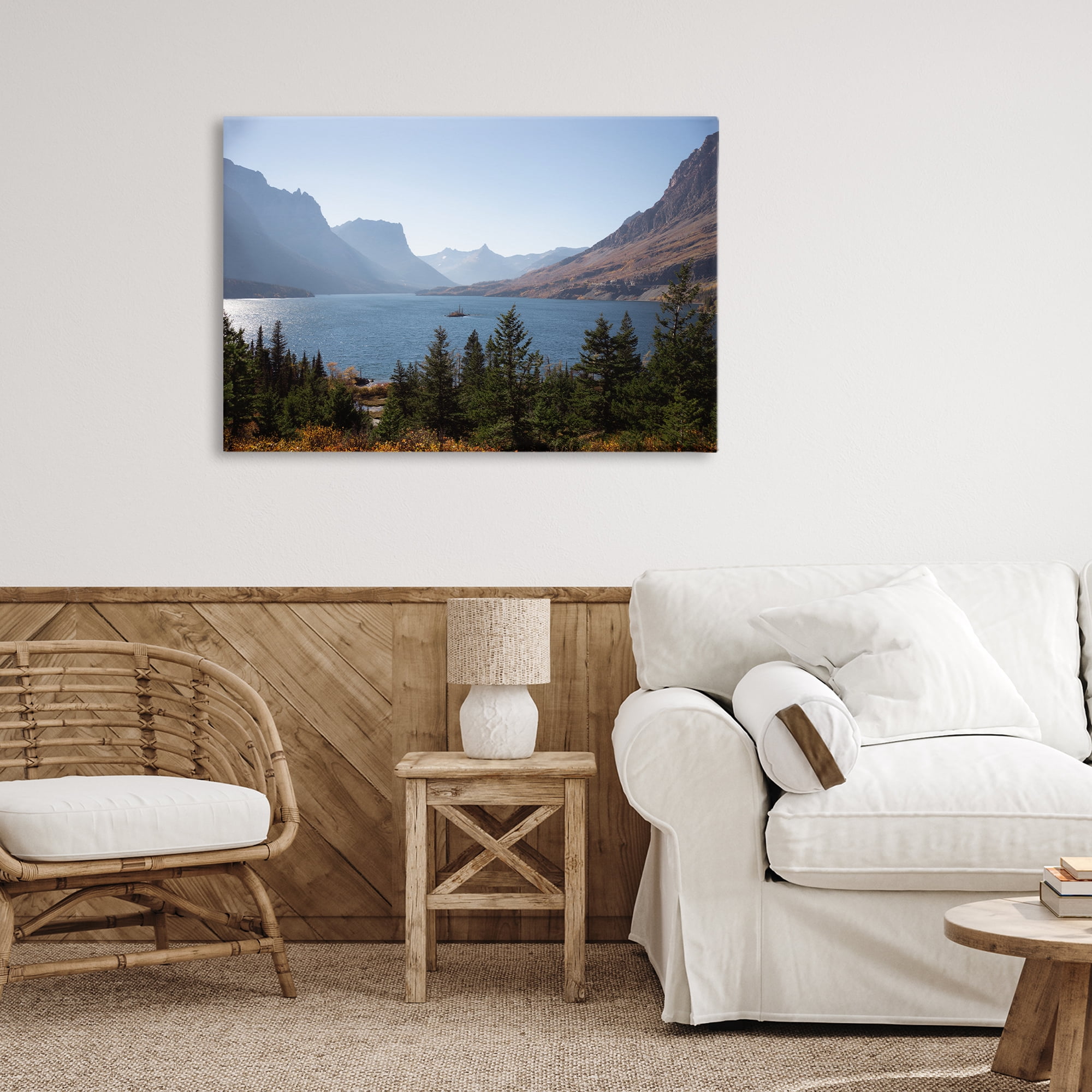 Stupell Industries Cliffs Overlooking Lake Canvas Wall Art, design by Carol Robinson