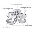 thumbnail image 2 of All-Clad D3 3-Ply Stainless Steel Cookware Set 10 Piece Induction Oven Broil Safe 600F Pots and Pans, 2 of 7