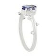 thumbnail image 3 of KIRAN FINE JEWEL Oval Blue Tanzanite CZ Diamond Cocktail Band Ring 925 Sterling Silver Wedding Engagement Band Ring Statement Jewelry Gift For Her, 3 of 5