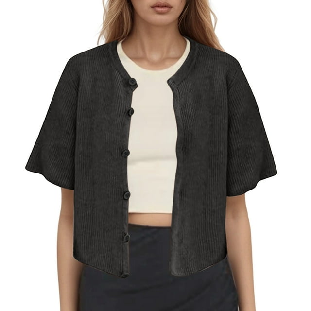 Cardigan en Tricot Léger pour Femme, Ouvert à l'Avant, Chandail Décontracté, Pièce de Superposition Polyvalente pour le Quotidien, Confortable, Manteau pour Toutes les Saisons