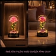 thumbnail image 5 of Simarrant Rose Flower Building Set with Music Box and Display Dome, 126PCS Botanical Collection Building Blocks Kit, Pink Rose Model Decoration, ABS Material Building Toy for Ages 6+, 5 of 12