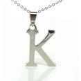 thumbnail image 5 of Initial Letter Pendant Necklace Stainless Steel Men Women Ginger Lyne Collection, 5 of 6