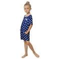 thumbnail image 3 of EFINNY Nightgowns Mom and Daughter Matching Family Pajamas Set Polka Dot 2PCs Short Sleeve Top and Shorts Outfits for Girls 6-12Y, 3 of 8