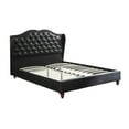 thumbnail image 2 of Magnificent Faux Leather Upholstered Queen Size Bed Black, 2 of 2