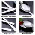 thumbnail image 3 of Juego de cucharas para la cena, 8 cucharas, cucharas de acero inoxidable, cucharas de metal duraderas, acabado de espejo y aptas para lavavajillas, para el hogar, restaurante, color plateado, 3 of 6