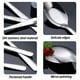 thumbnail image 3 of Juego de cucharas para la cena, 8 cucharas, cucharas de acero inoxidable, cucharas de metal duraderas, acabado de espejo y aptas para lavavajillas, para el hogar, restaurante, color plateado, 3 of 6