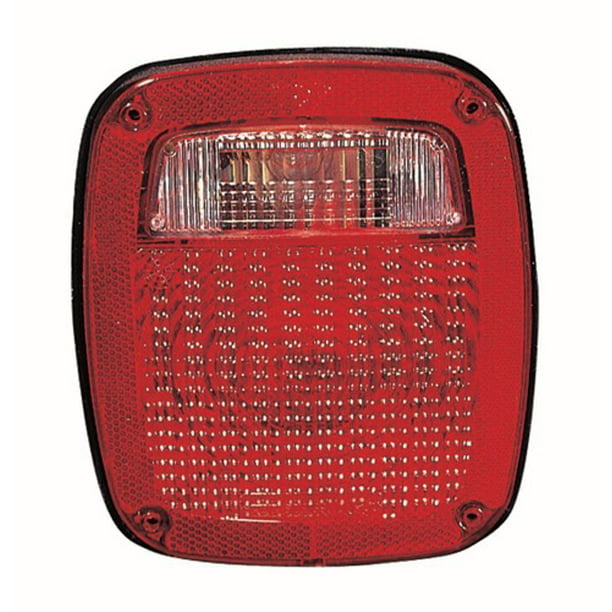 GO-PARTS Replacement for 1987 - 1990 Jeep Wrangler Rear Tail Light Lamp  Assembly / Lens / Cover - Left (Driver) Side 56006517 CH2800116 Replacement  For Jeep Wrangler 
