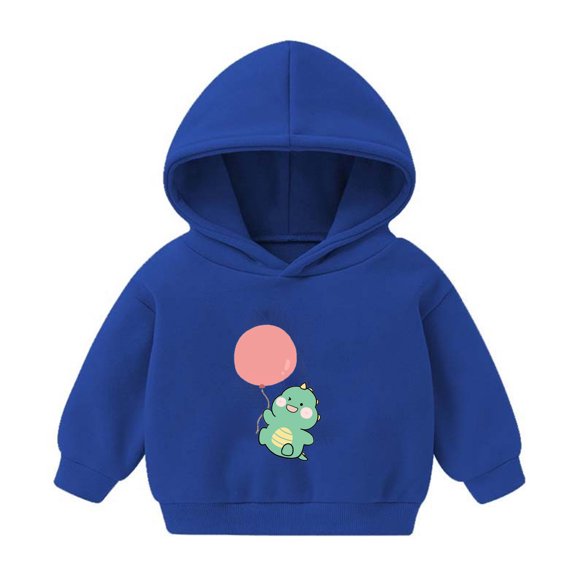 Zwiiyzr 3-7Y Trendy Toddler Baby Girl and Boy' Hoodies Sweatshirt Casual Long Sleeve Printing Tops Blue