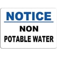 thumbnail image 1 of Panneau d'Eau Non Potable Avertissement 8x12 Pouces, 1 of 4
