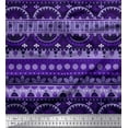 thumbnail image 1 of Soimoi Polyester Crepe Fabric Dot,Stripe & Semi Mandala Decorative Printed Craft Fabric by The Yard 42 Inch Wide, 1 of 2