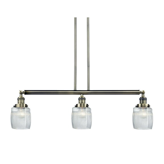 Innovations Lighting 213-S Colton Colton 3 Light 38" Wide Linear Chandelier - Brass