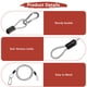 thumbnail image 4 of Cable de Seguridad con Ganchos y Bucles [2Pcs] - 6.56ft / 78.7 Pulgadas Cable de Seguridad para Candado de Equipaje de Acero Inoxidable para Bicicletas y Equipaje - [Plateado], 4 of 6