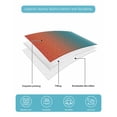 thumbnail image 4 of Twin Quilt Bedding Set, Red Teal Orange Ombre Reversible Summer Quilt 3 Pieces, Modern Art Aesthetics Abstract Lightweight Bedspreads Coverlets with 2 Pillow Shams for All Seasons, 4 of 5