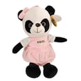 thumbnail image 1 of muñeco de peluche de oso panda con vestido, 1 of 3