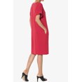thumbnail image 4 of TheMogan Robe T-Shirt à Manches Courtes Col en V avec Poche pour Femmes Grande Taille, 4 of 6