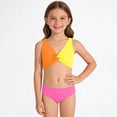 thumbnail image 1 of Girls Tie Dye Floral Print Tankini Swimsuit Two Piece Set for Summer Beach Pool Party, 1 of 3