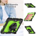 thumbnail image 4 of Case for iPad Mini 7 A17 Pro 2024/Mini 6 2021 8.3 Inch 7th/6th Gen with Screen Protector, 360 Degree Rotating Kickstand Hand Strap Shockproof Cover with Shoulder Strap, Lime PC, 4 of 7