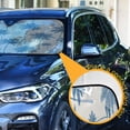 thumbnail image 4 of Foldable Car Windshield Sunshade UV Sun Visor Protector Blocks UV Rays Keeps Vehicle Cool 57x31.5 Inch Indigo Palm Pattern, 4 of 8