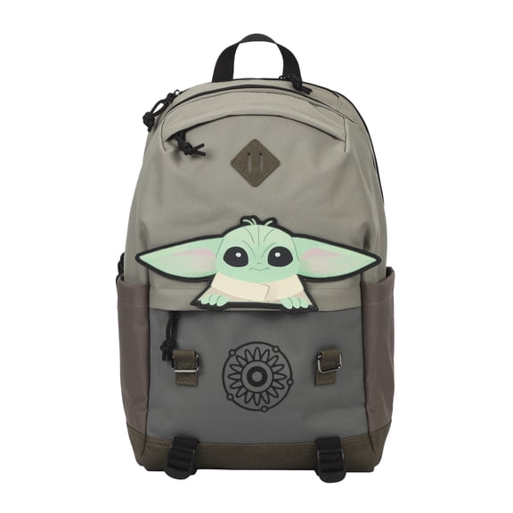 Star Wars The Mandalorian Grogu Pouch 17" Adult Hooded Backpack