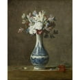 thumbnail image 2 of Jean-Baptiste-Siméon Chardin 15x18 Gold Ornate Wood Frame and Double Matted Museum Art Print Titled - A Vase of Flowers (1750), 2 of 4