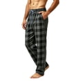 thumbnail image 7 of Xcmzpl Men's Soft Buffalo Plaid Pajama Lounge Sleep Pants Lightweight Sleepwear Elastic Waist Baggy Night Bottoms with Pocket S-3XL, 7 of 7