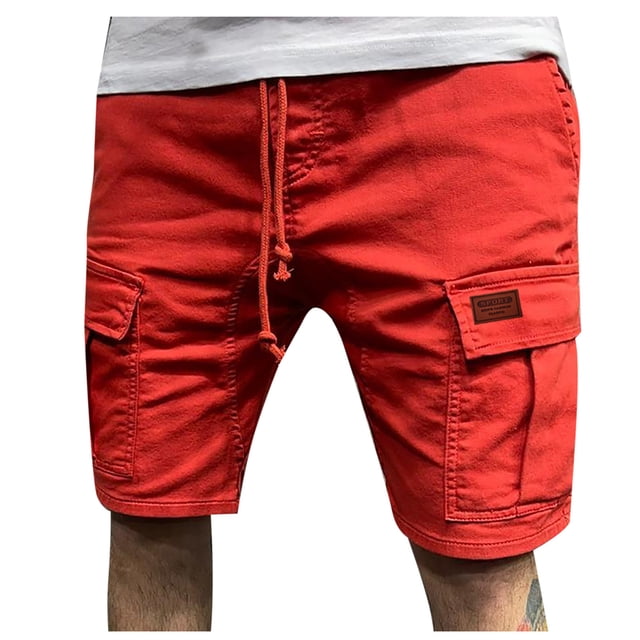ameIAEA Mens Lightweight Cargo Shorts Drawstring Outdoor Hiking Work Shorts with Multi Pockets