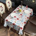 thumbnail image 2 of Pioneer Flower Floral Print Pattern Rectangle Tablecloth 60"x120", Waterproof Polyester Table Cloth, Wipeable Spillproof for Dining Camping Indoor Outdoor, 2 of 6