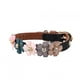 thumbnail image 2 of Collar para perro NikouMX flor con diamante pajarita ajustable de cuero PU, 2 of 8