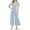 Light Blue, variant on uublik Womens Jumpsuits Casual Mint Green Elegant Loose Short Sleeve Wide Leg Romper Square Neck Casual Overalls