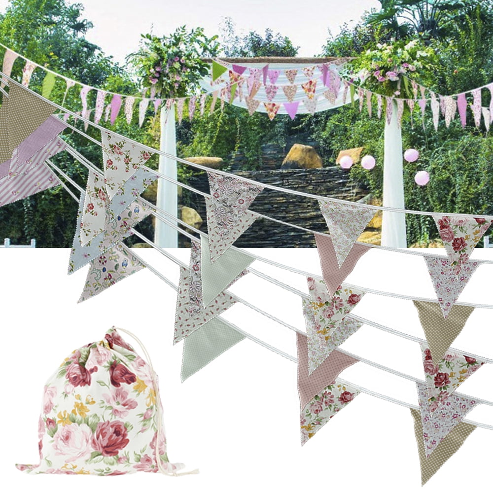 CLEARANCE HANDMADE FABRIC BUNTING.SHABBY WEDDINGS,CHIC,VINTAGE FLORALS.FROM £3.