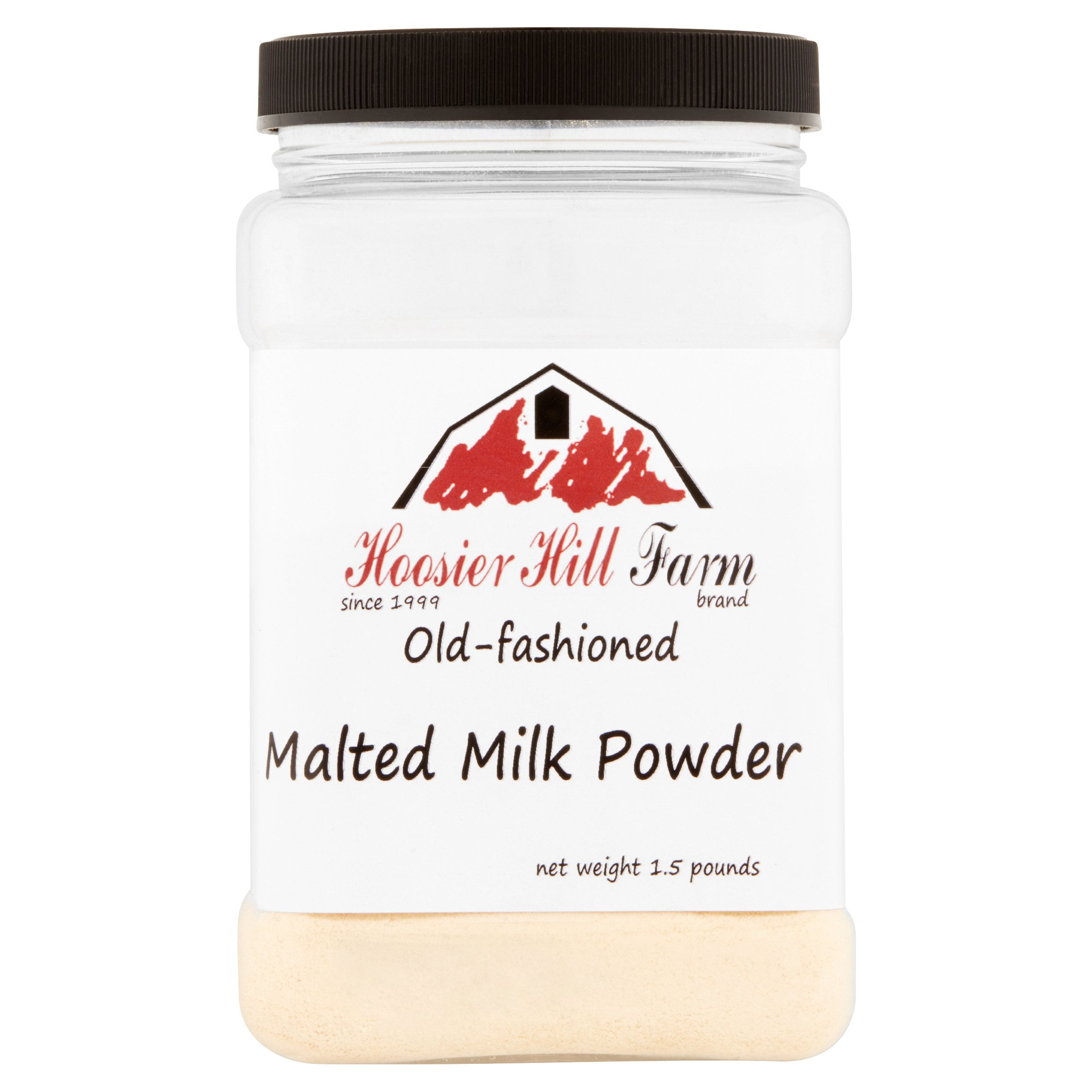 Hoosier Hill Farm Old Fashioned Malted Milk Powder, 1.5 lbs plastic jar