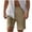 Khaki, variant on Maoxin Shorts Men Men Casual Fashion Solid Shorts With Pocket Elastic Waist Shoort Pants