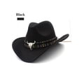 thumbnail image 4 of New Ethnic Style Western Cowboy Hat Man/Women‘s Wool Hat Jazz Hat Western Cowboy Hat, 4 of 5
