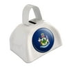 Maine State Flag White Cowbell Cow Bell