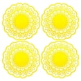 thumbnail image 1 of Shisuyan Yellow Silicone Coaster Set 4Set 3.9In Simple Practical For Home, 1 of 8