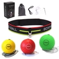 thumbnail image 1 of Pelota de reacción de boxeo, pelota de espuma de PU ajustable montada en la cabeza, pelota de goma, equipo deportivo de fitness, pelota de velocidad, 1 of 4
