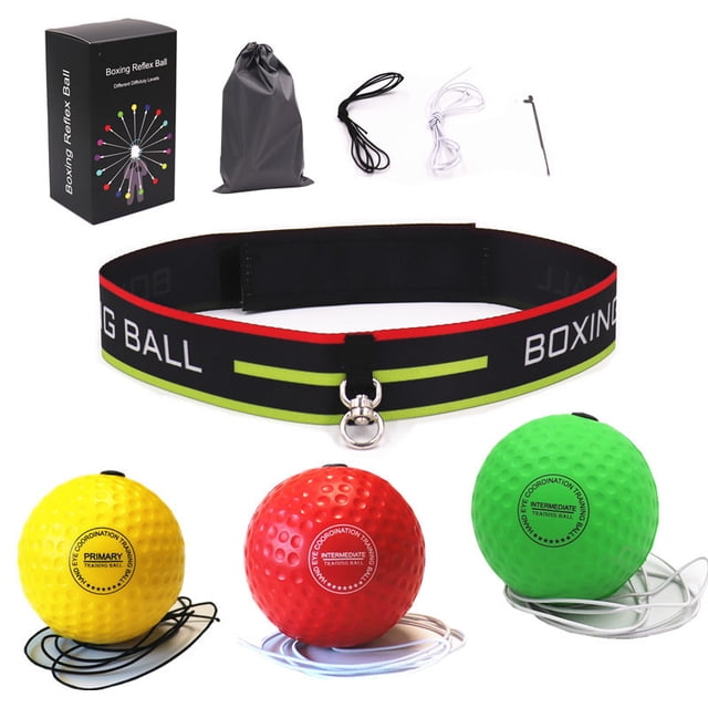 Pelota de reacción de boxeo, pelota de espuma de PU ajustable montada en la cabeza, pelota de goma, equipo deportivo de fitness, pelota de velocidad