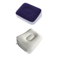 thumbnail image 2 of Xingzhi Inflatable Foot Rest Folding Pillow Soft Flocking Airplane Travel Leg Up Relaxing Foldable Footrest Under Desk Gray, 2 of 6