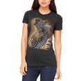 thumbnail image 1 of Zebra Lovers Juniors Soft T Shirt Heather Black LG, 1 of 1